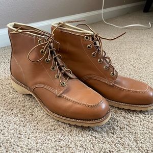 Vintage Redwing Inspired Leather Work Boots